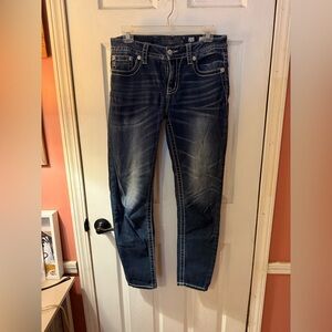 (SALE) Miss Me Womens 28x29  embellished Blue Jeans